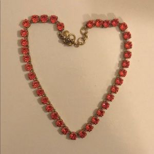 J. Crew red crystal necklace
